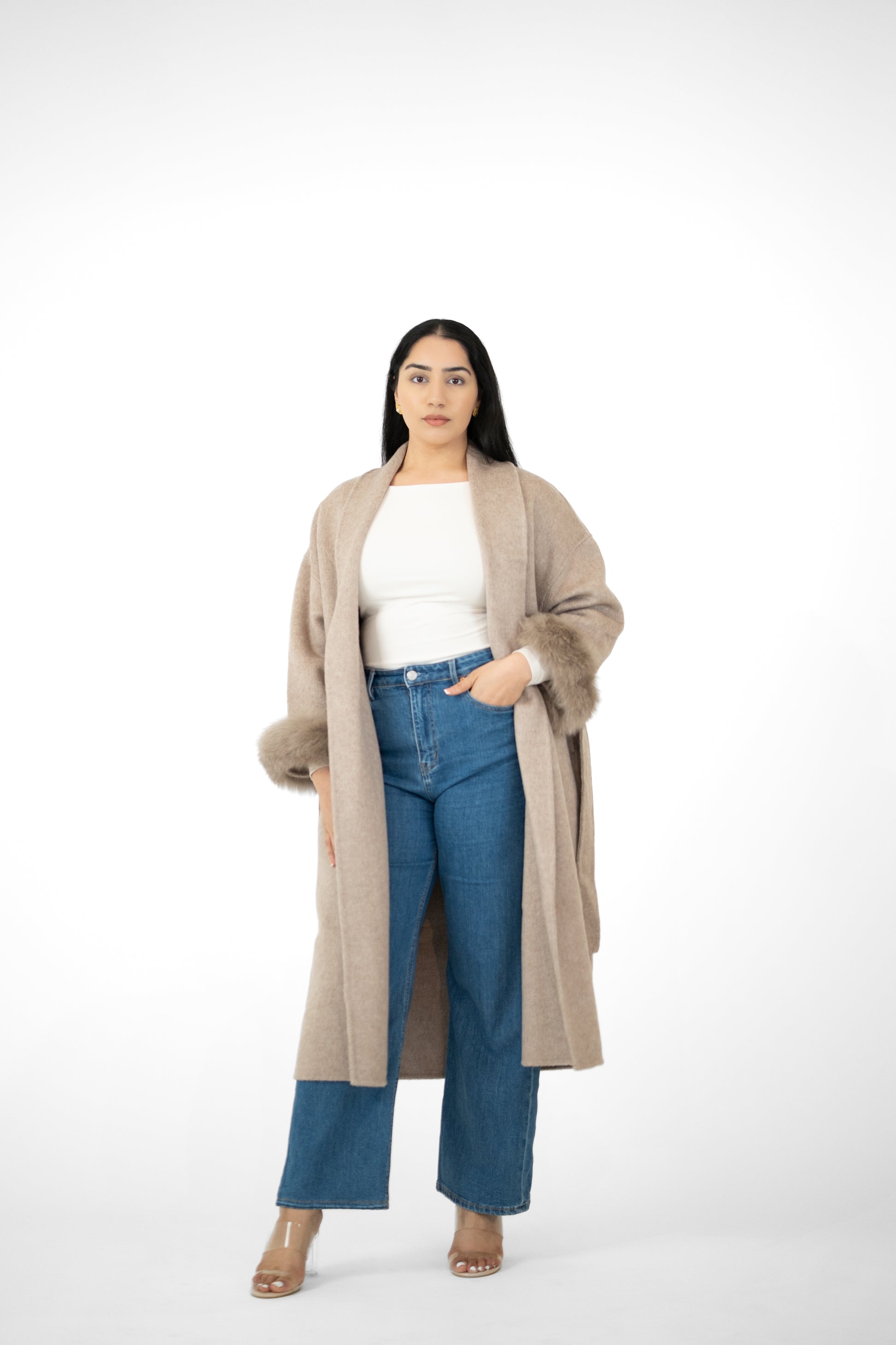 Nooré Fox Fur Oversized Coat