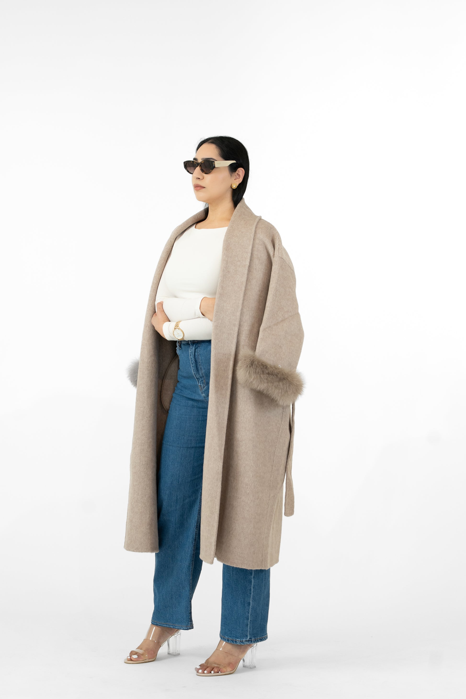 Nooré Fox Fur Oversized Coat