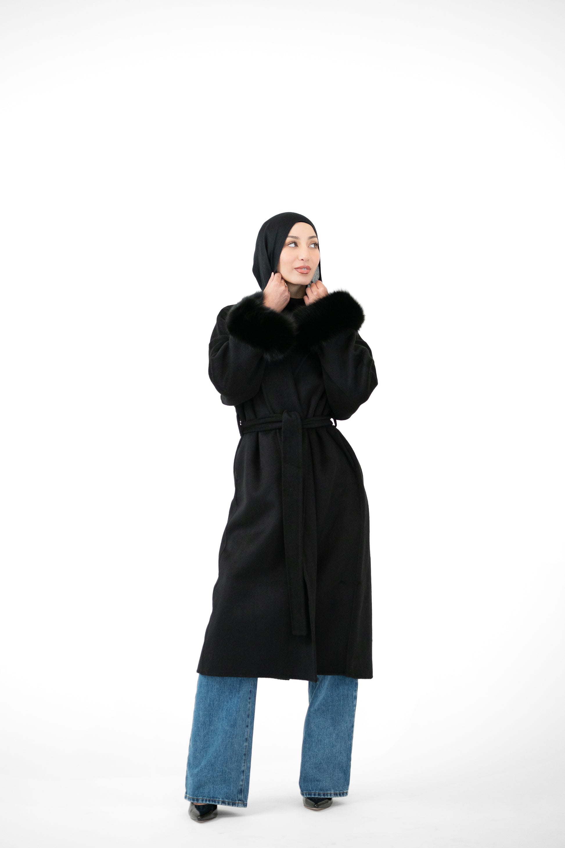 Nooré Fox Fur Oversized Coat
