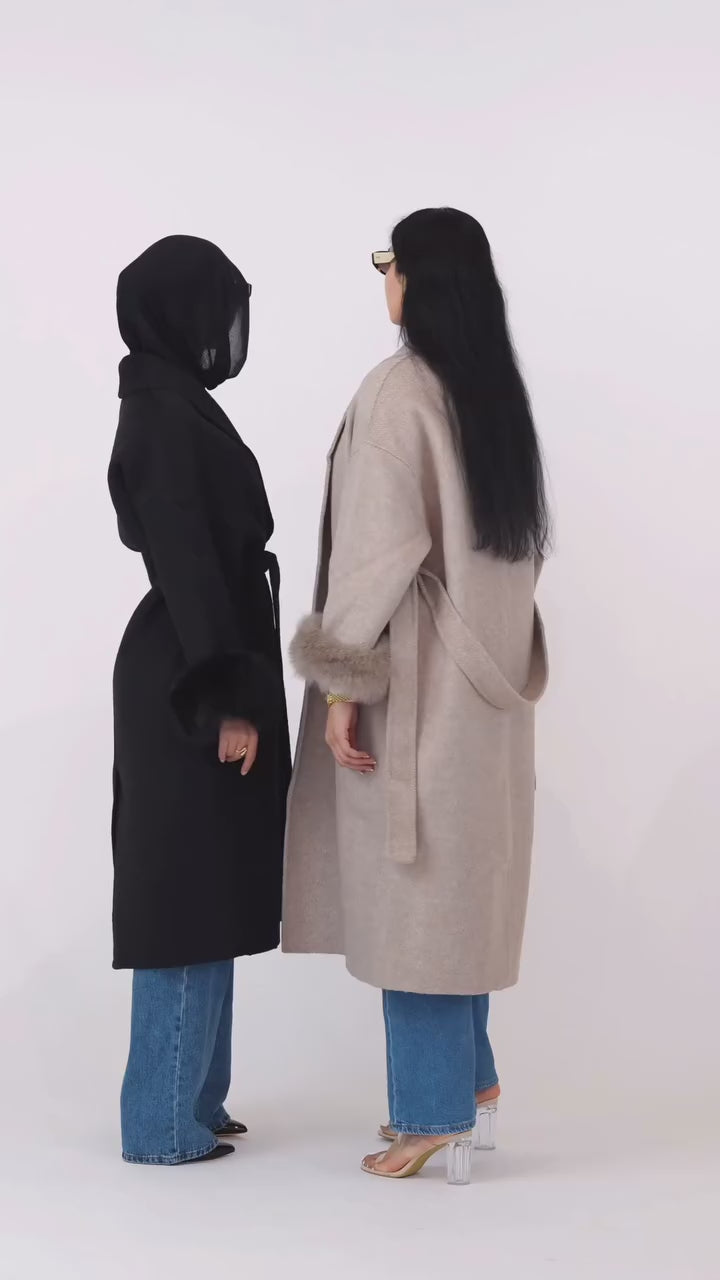 Nooré Fox Fur Oversized Coat